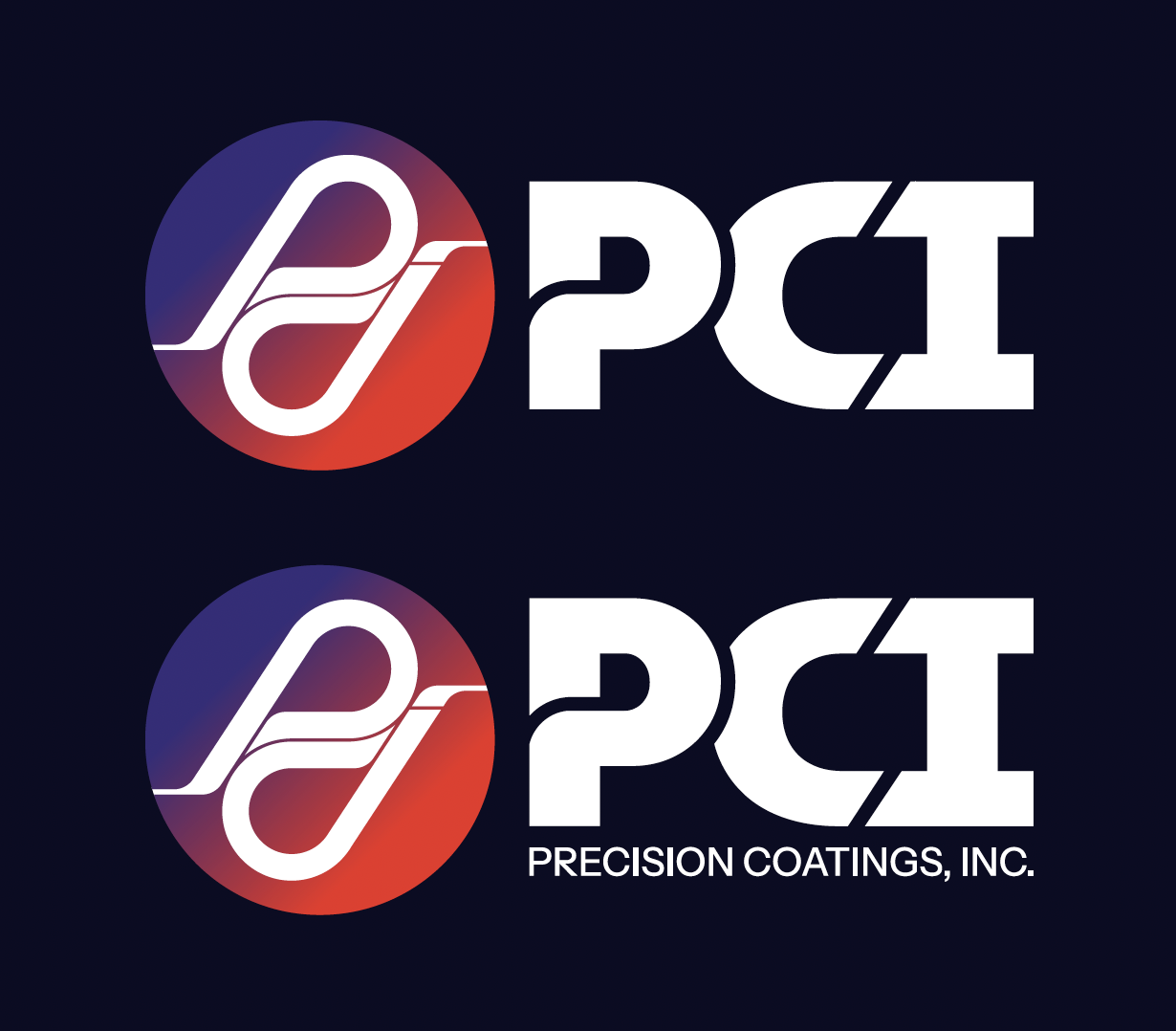 PCI logo system on navy